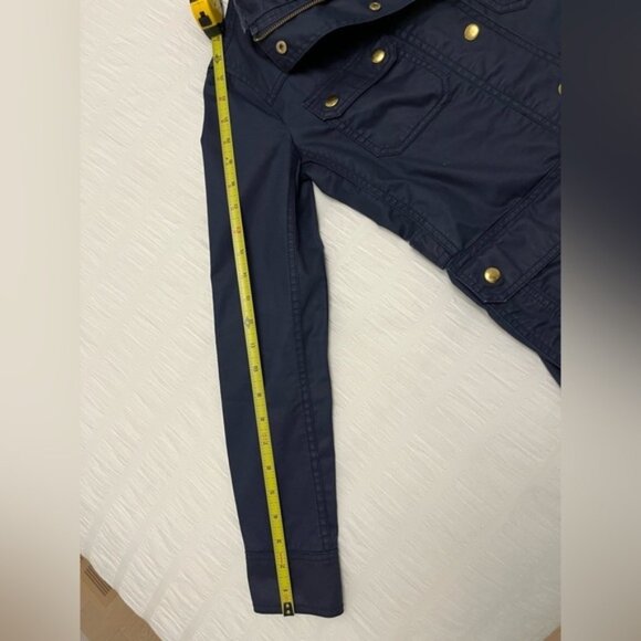 J. CREW Downtown Field Cotton Jacket Zip Snaps Front Utility Military Style - Picture 14 of 14